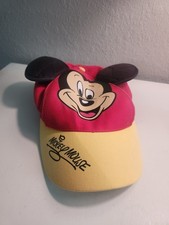Disney Parks Mickey Mouse Youth Red Yellow Black Adjustable Baseball Cap Hat