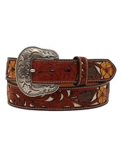 Nocona Western Belt Womens Embossed Floral Overlay Leaf N320003504