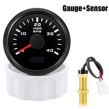 52MM Diesel Engine Marine Boat Tachometer 0-4000RPM LCD Hourmeter w/ RPM Sensor