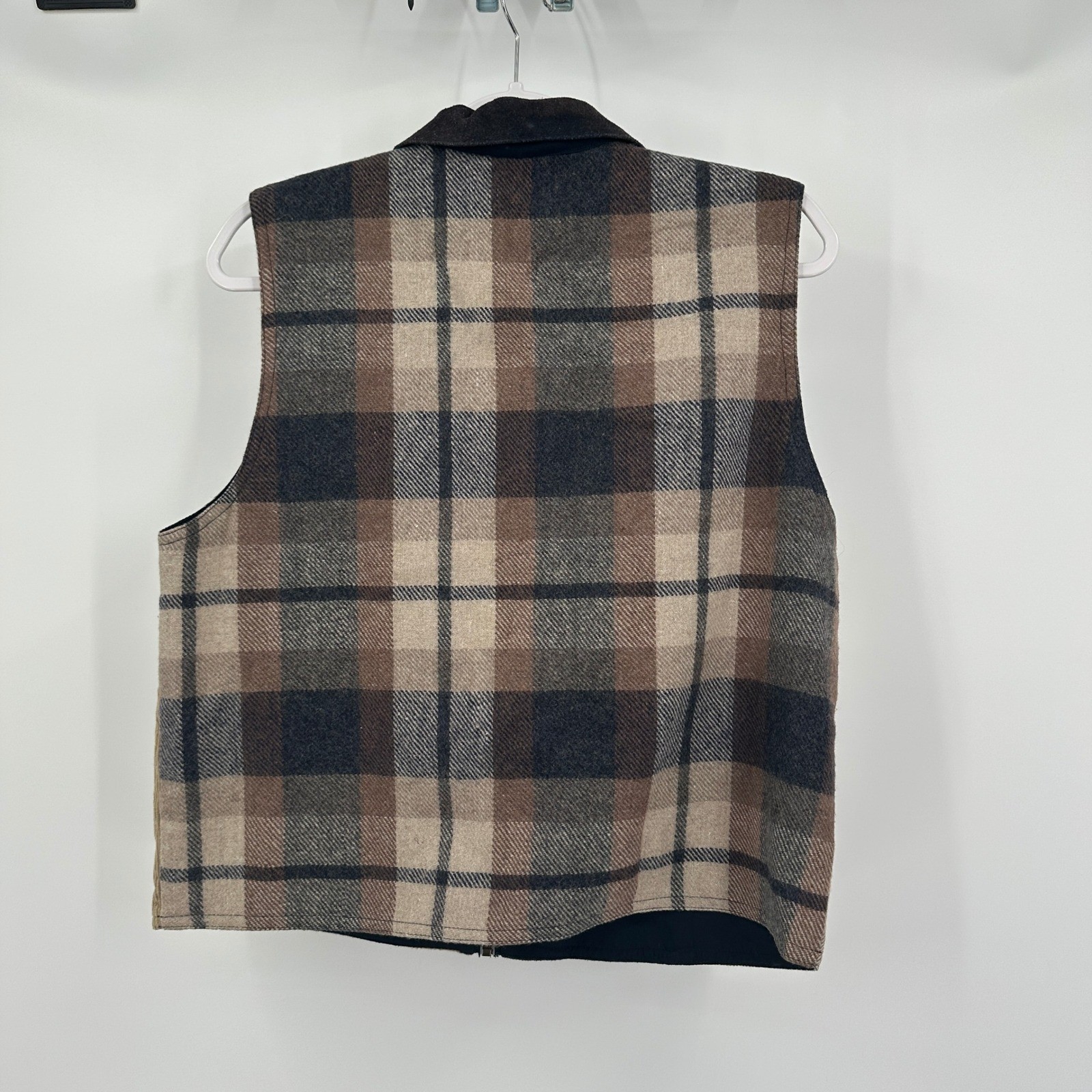 Cottagecore Womens Patchwork Suede Wool Vest Size… - image 2