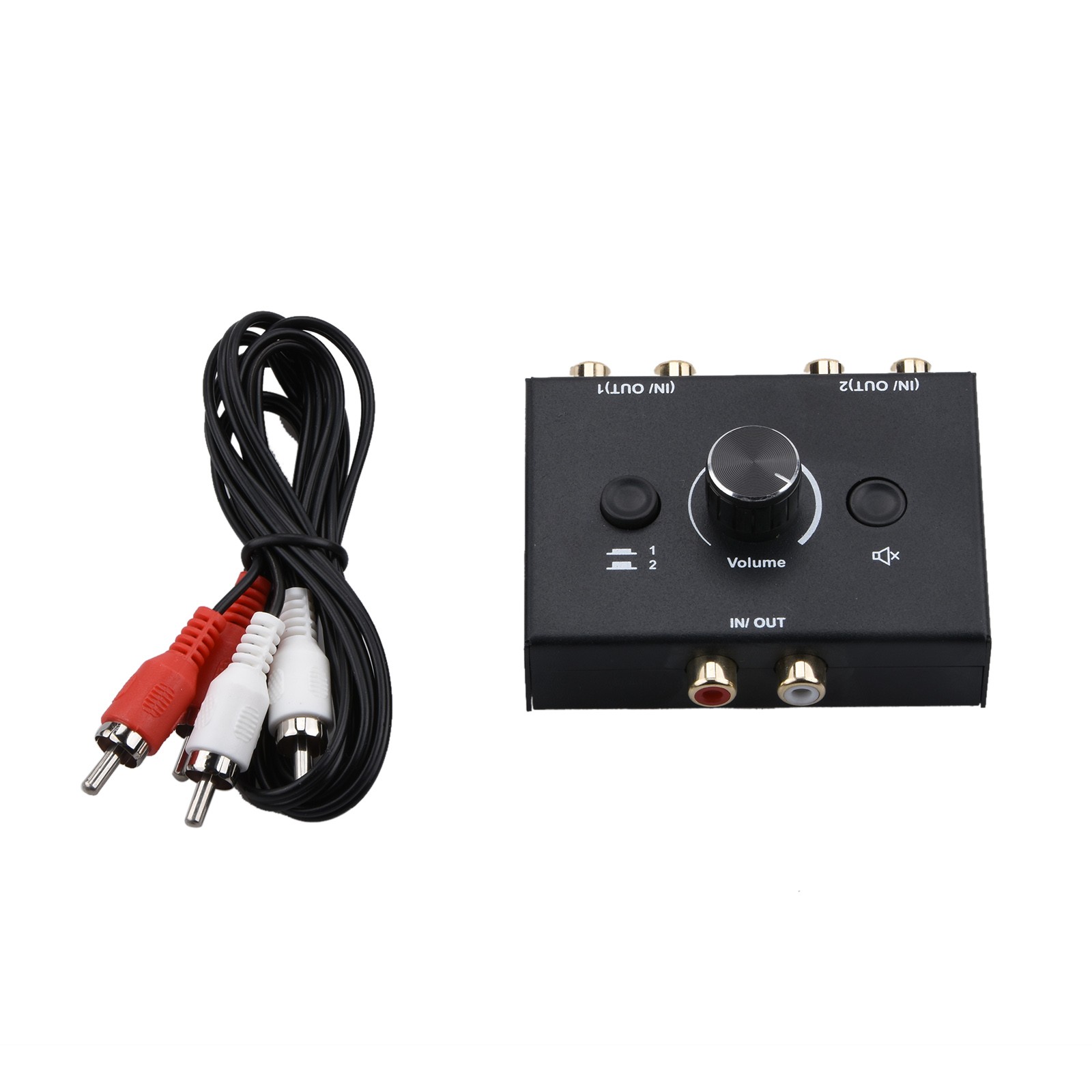 1 In 2 Out / 2 In 1 Out RCA Stereo Audio Switch Bi-Direction