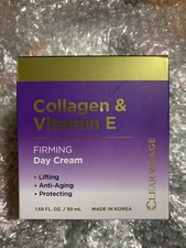 Clear Visage Collagen & Vitamin E Firming Day Cream 50ml Lifting Anti-Aging BNIB