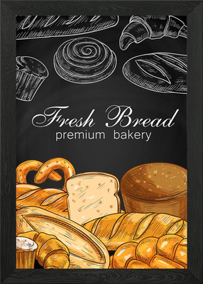 Frisches Brot Bäckerei Poster Gerahmtes Wandbild Poster Leinwanddruck Bild