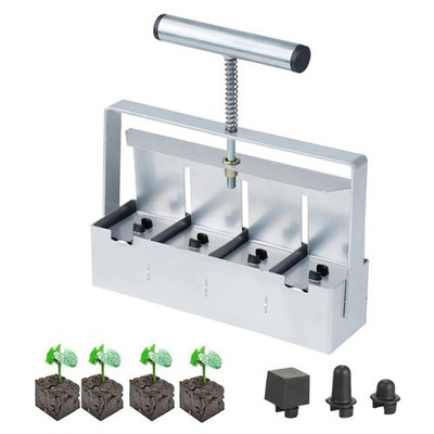 Handgehaltener Bodenblockierer 4*5CM Saatgut Block Macher Erdtopfpresse Maker DE