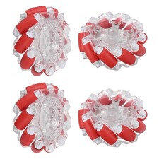 2Set 66mm / 2.6" Mecanum Omnidirectional Wheels for Robot, Red