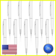 BBTO Silver 10 Pieces Mini Pen Bulk Small Pocket Ballpoint Pens 4 Inch Short