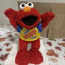 Vintage Sesame Street Workshop Fisher Price14" Elmo Shout Plush Dance Sing Works