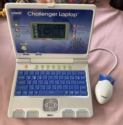 VTech Challenger Laptop, blau, Kinderlaptop mit Wortschatz, Mathe & mehr. Sehr guter Zustand