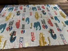 Vintage 90s NASCAR RACING Twin Size Blanket 7...