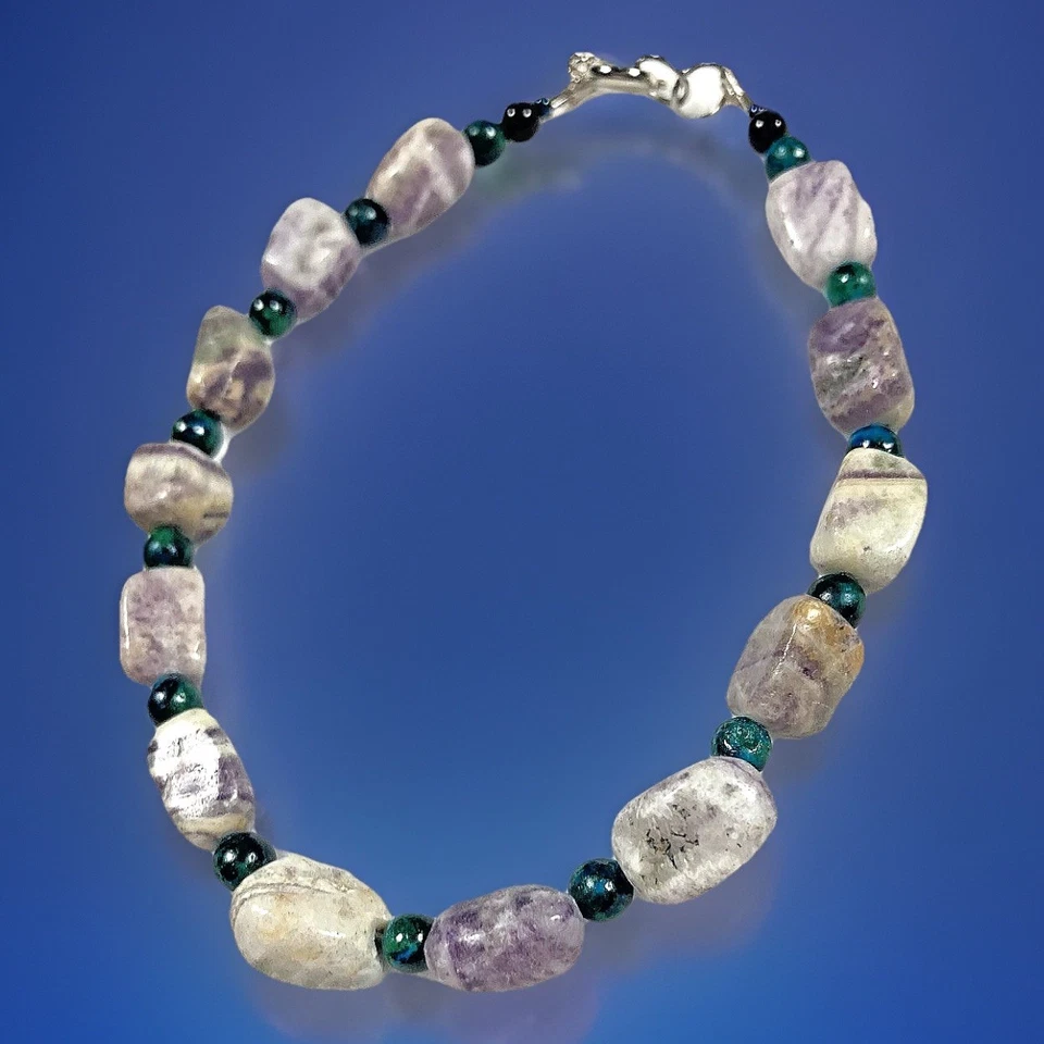 Nuevo Brazalete de Piedras Preciosas de Jaspe Australiano Cuarcita Artesanal de Diseñador Playa Foto 4 de 4