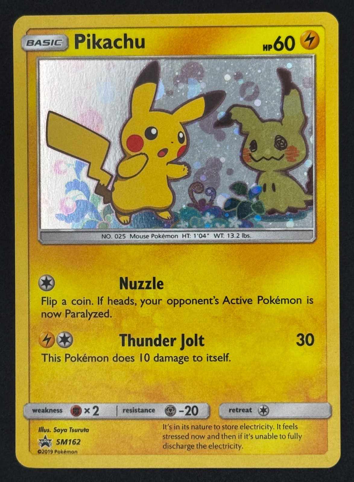 Pokemon TCG: Pikachu - Team Up SM162 Black Star Promo - Near Mint
