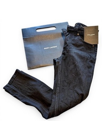 Saint Laurent Paris Damen Skinny Jeans Schwarz Gr. 27 Denim Schrittl. 20 in