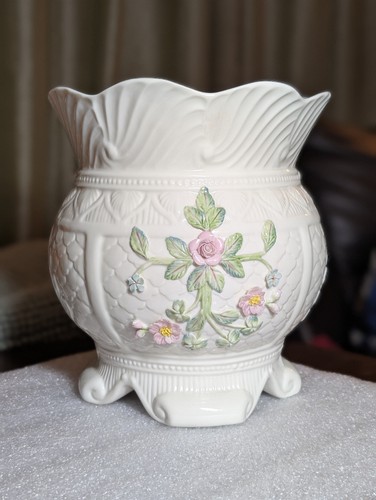 VTG Belleek 1998 Annual Piece Armstrong Cache Pot LE Vase 2320 As Is