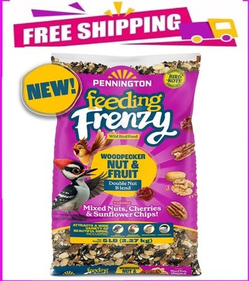 Pennington Feeding Frenzy Woodpecker Nut & Fruit Double Nut Blend Wild Bird Food