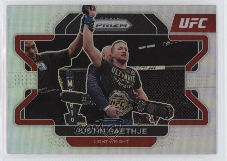2022 Panini Prizm UFC Silver Prizm Justin Gaethje #44 0z80