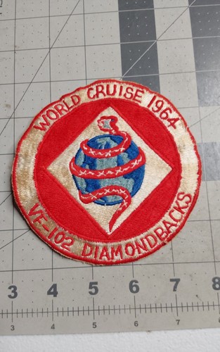 US Navy 1964 World Cruise VF-102 Diamondbacks Jacket Patch Tokyo Made