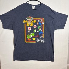 Super Mario Bros T-Shirt XL Nintendo Bowser Luigi Yoshi Toad
