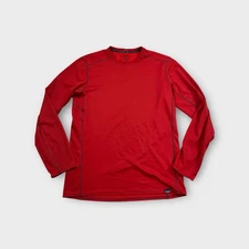 Red Patagonia Caplene Long Sleeve Athletic Baselayer Shirt Men's M Medium