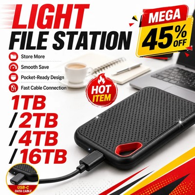 Portable 1TB SSD External Hard Drive USB 3.1 for Laptop Mac PC Fast Data Storage