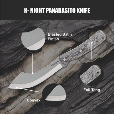 Condor K-Night Panabasito Fixed Knife 5.63'' 1095HC Steel Blade Micarta Handle