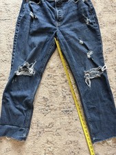 Old Navy Women's High Rise Slouchy Taper Distressed Jeans Size 12