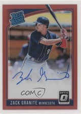 2018 Donruss Optic Rated Rookie Signatures Red Prizm 18/50 Zack Granite Auto 0c2