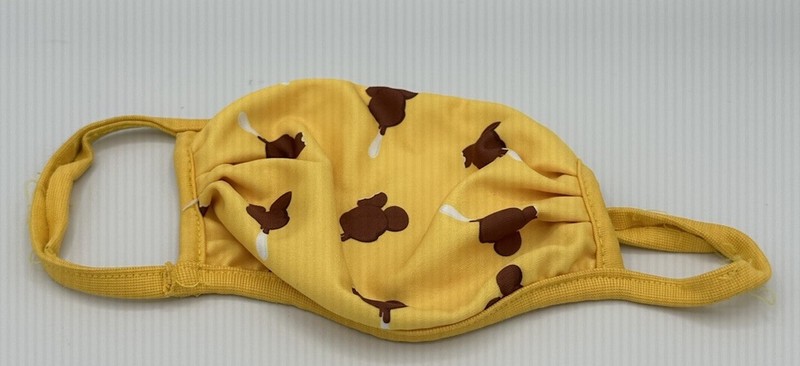 Mickey Mouse Ice Cream Bar Adult Face Mask Yellow (used)