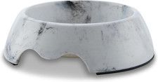 Marble Print Melamine Dog and Cat Food and Water Bowl, Non Skid Base, Anti-Slip