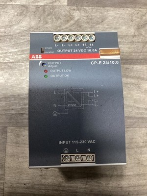 ABB CP-E 24/10.0 SWITCH MODE POWER SUPPLY 24VDC 10A #116D72PR5