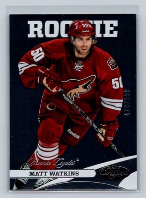 2012 Panini Certified #148 Matt Watkins   RC SN999 Phoenix Coyotes