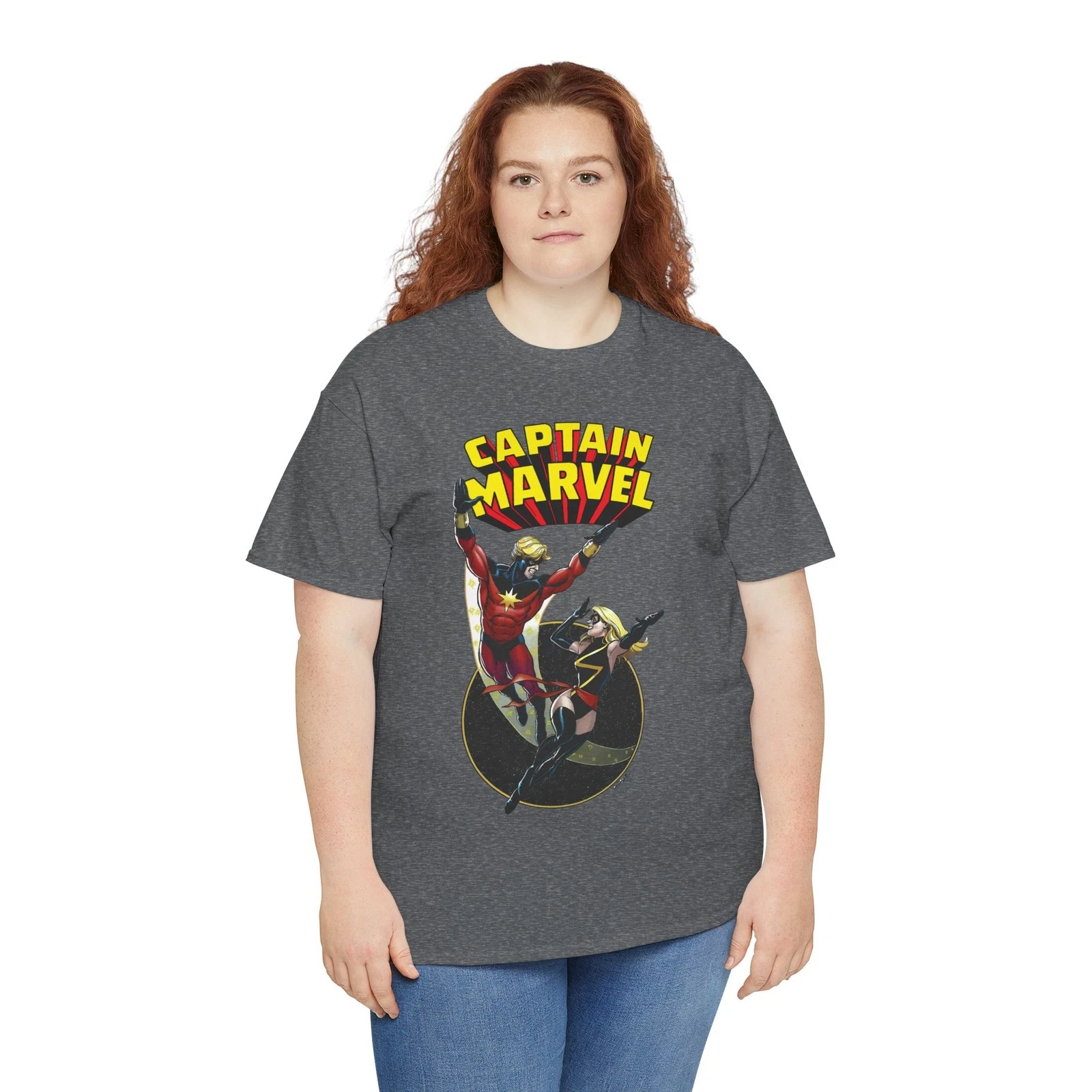 Captain Marvel T-Shirt - George Perez Art - Mar-Vell, Carol Danvers