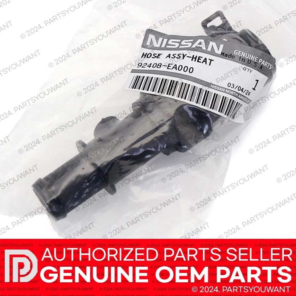 GENUINA Nissan Frontier Pathfinder Xterra OEM HVAC Manguera Calefactora 92408-EA000 NUEVO Foto 2 de 4