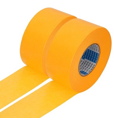 2pcs Painters Tape Washi Paper (1.2'' x 55Yards, Yellow) No Residue Masking Tape