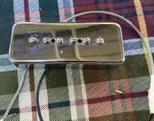 Chromed Brass P-90 Soapbar Single Coil Electric Guitar Bridge Pickup ~ P90, 9k