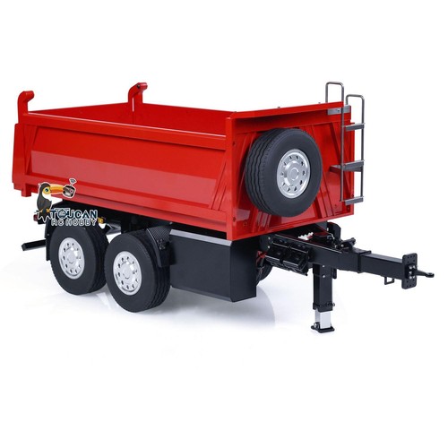 LESU 1/14 Scale RC Painted 2-Axle Hydraulic Self-dumping Full Trailer Model - Picture 6 of 12