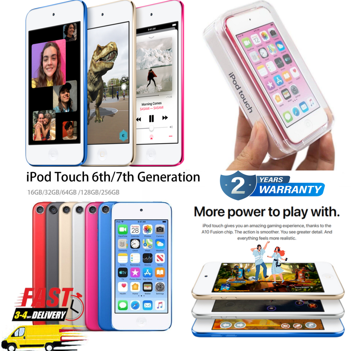 NEW-Sealed Apple iPod Touch 6th 7th Generation 64GB 128GB 256GB