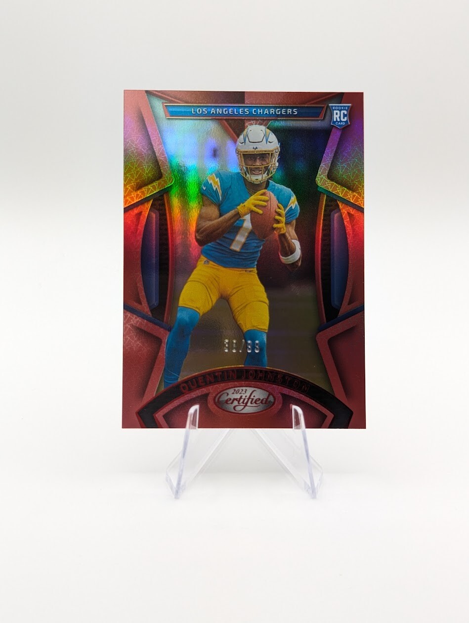 Quentin Johnston 2023 Panini Certified RC Red SP /99 #149 Chargers