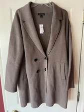 BANANA REPUBLIC XL Mati Oversized Coatigan Sweater Coat Toupe #526789 
