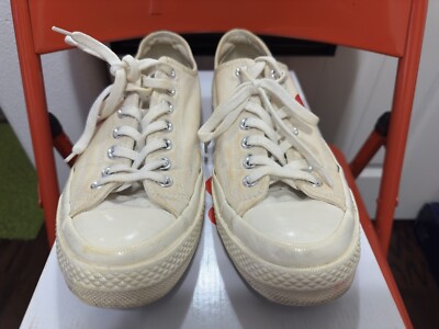 Pre-owned Comme des Garcons x Chuck 70 low 'Milk' size 9 mens