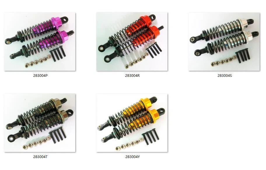 80mm aluminium Shock Absorber Oil Filled 283004 2PCS For 1/16 Rc Car - Image 3 of 4