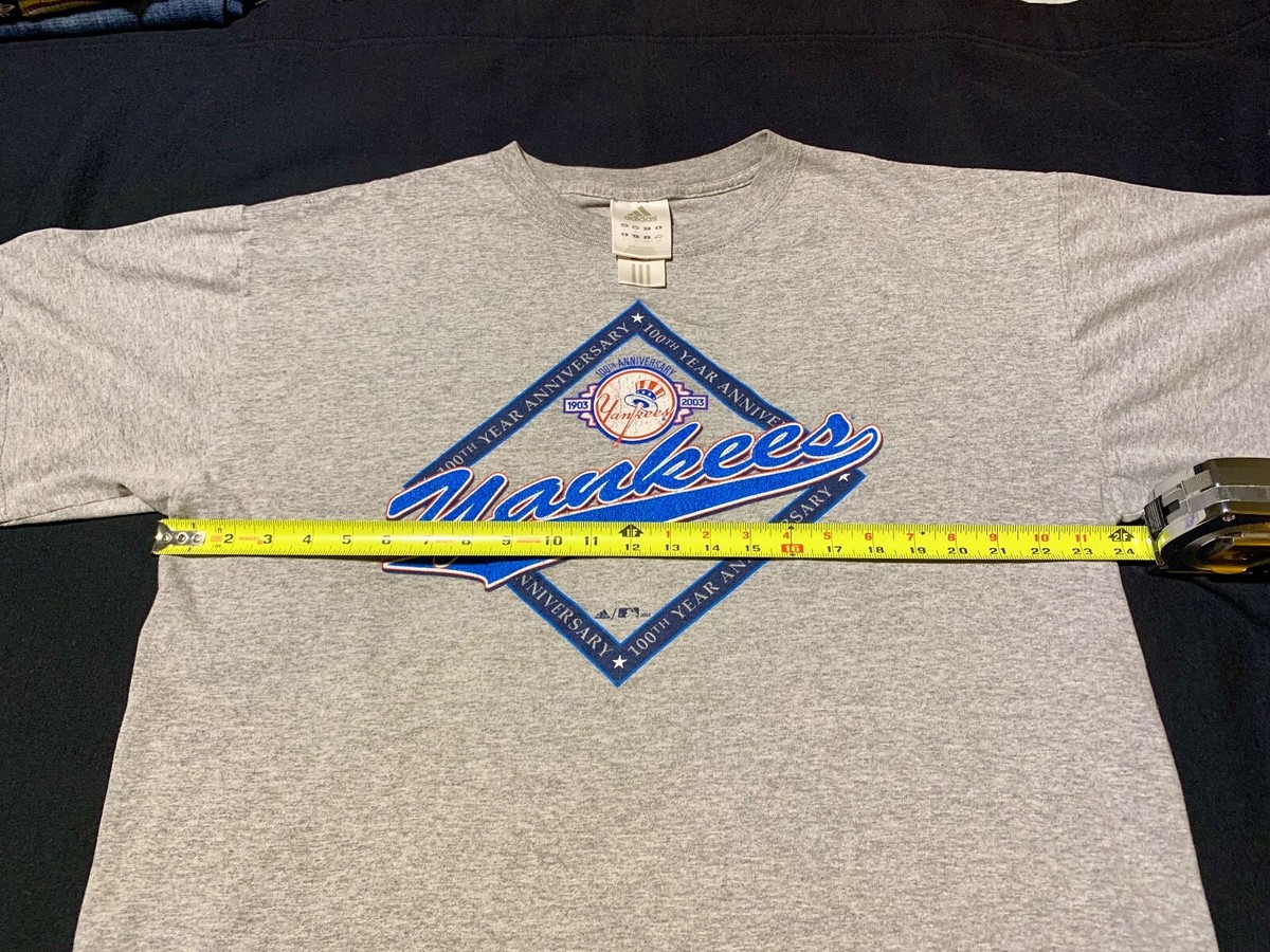 New York Yankees 100th year anniversary 1903-2003 t-shirt Adidas L 
