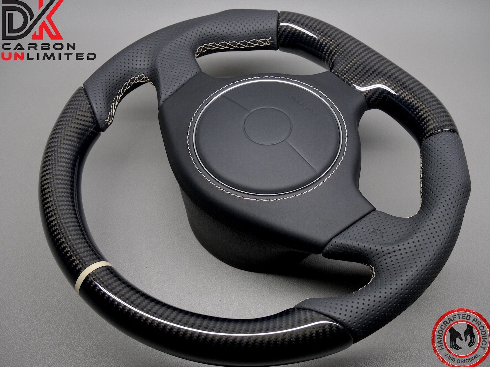 Lamborghini Murcielago LP640 LP650 LP670 Off White Ring Carbon Steering Wheel v3