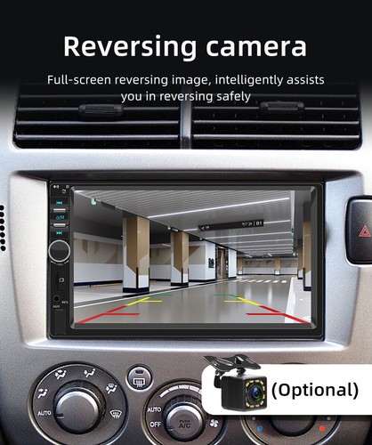 Kamera Touchscreen 7" FM Autoradio Stereo Mirror Link CarPlay Android Auto 2 DIN - Bild 12 von 18