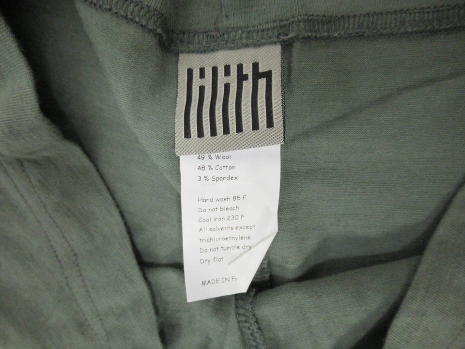 Lilith Women's Olive Green Crop Pull On Pants Wide Leg size M France - Image 3 of 4