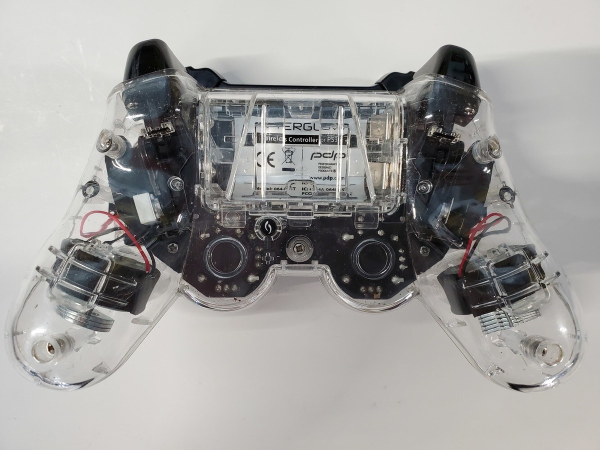 PDP Afterglow PS3 Wireless Controller Clear 064-015T NO