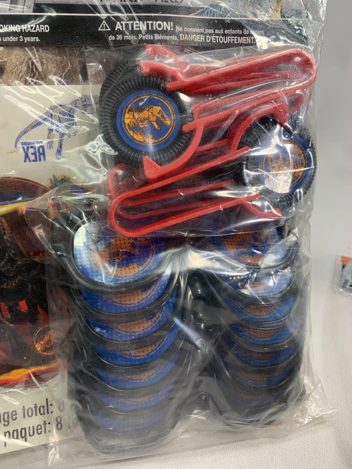 NUEVO Paquete de suministros de fiesta de cumpleaños Jurassic World Park - Variedad 56 piezas Foto 2 de 4