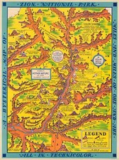 1939 A hysterical map of Zion National Park