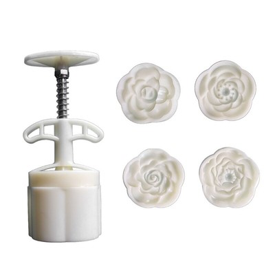 Flower Pattern Moon Cake Molds MidAutumn Festival Moon Cake Maker Cookie Stamp