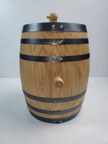 1 Handmade 2 Liter. Pre-charred Oak Barrel - Wine & Bourbon Barrel