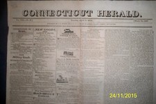 NEWSPAPER - CONNECTICUT HERALD - EXECUTION OF JOHN JOHNSON - APRIL 6, 1824